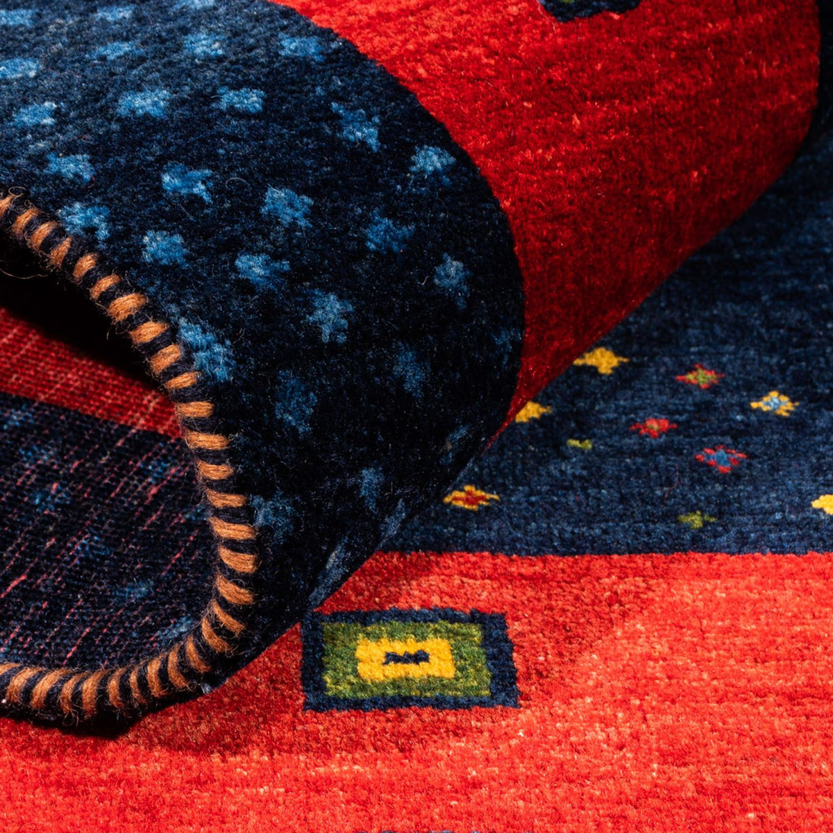 Gabbeh-tæppe - Persisk - 176 x 123 cm - mørkeblå