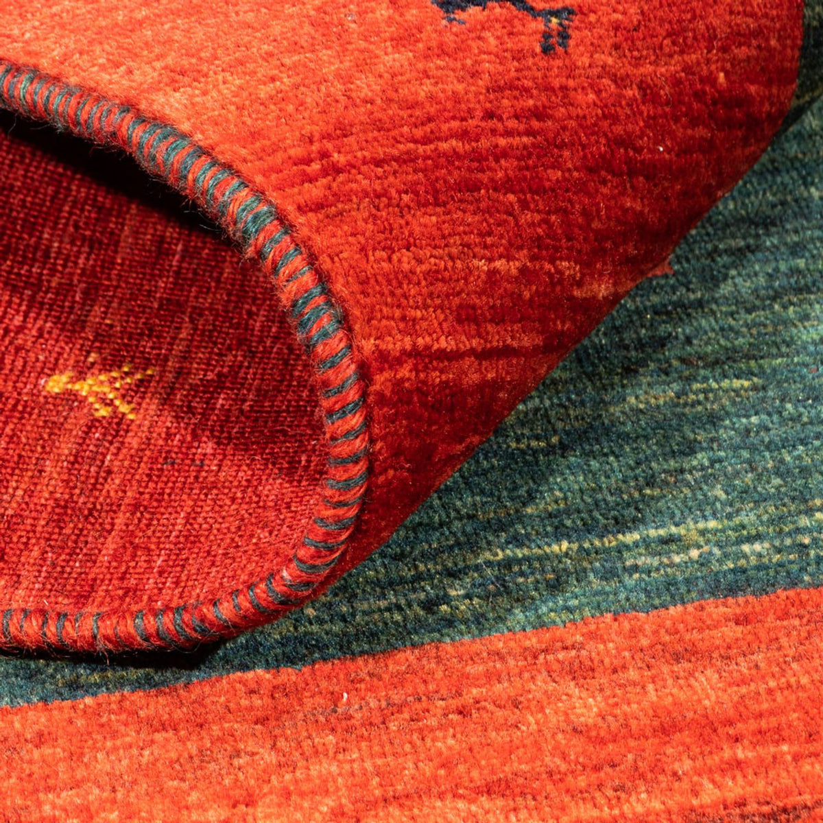 Gabbeh-tæppe - Persisk - 122 x 78 cm - rød