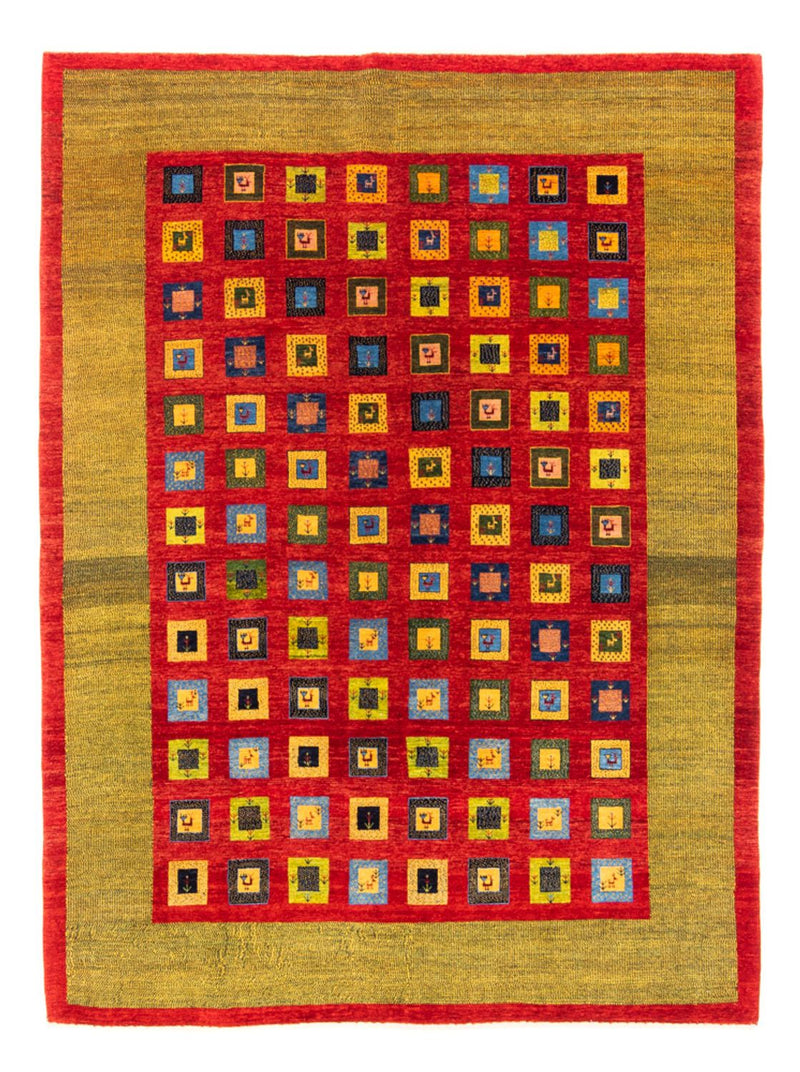 Gabbeh-tæppe - Persisk - 242 x 186 cm - rød
