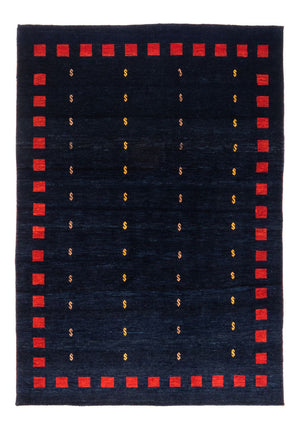 Gabbeh-tæppe - Persisk - 200 x 146 cm - mørkeblå