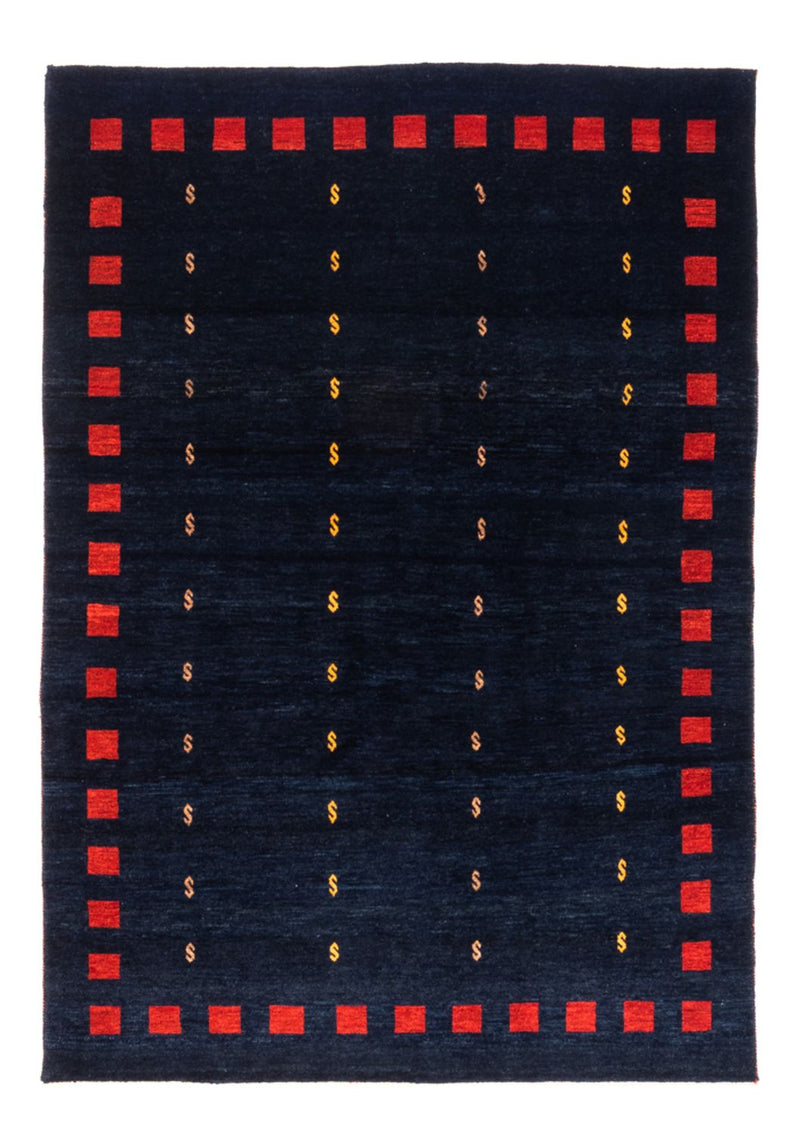 Gabbeh-tæppe - Persisk - 200 x 146 cm - mørkeblå