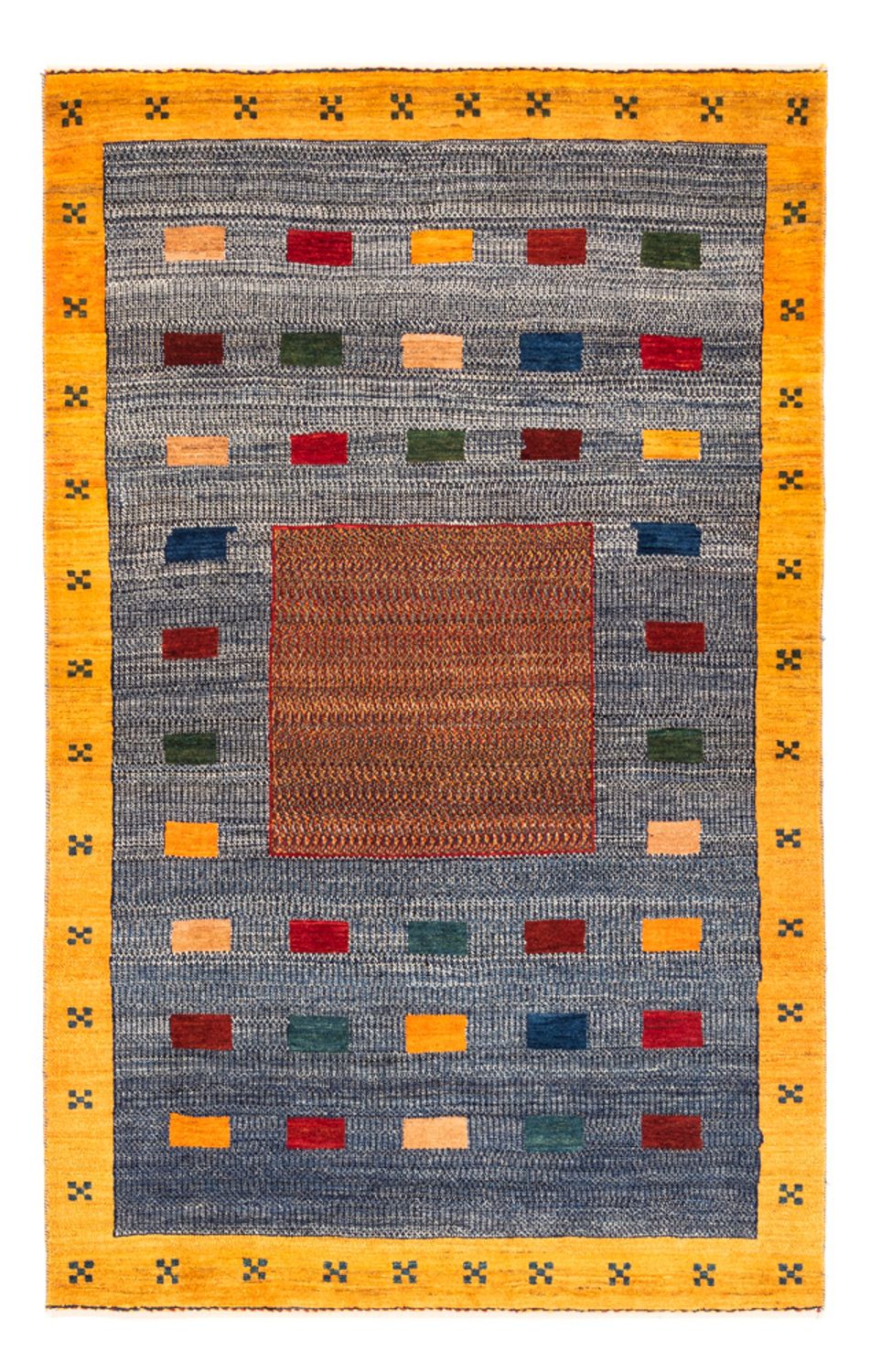 Gabbeh-tæppe - Persisk - 190 x 122 cm - lyseblå