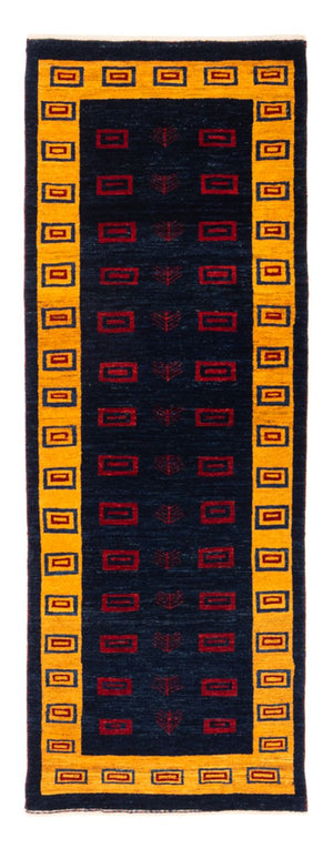 Løber Gabbeh-tæppe - Persisk - 200 x 82 cm - mørkeblå