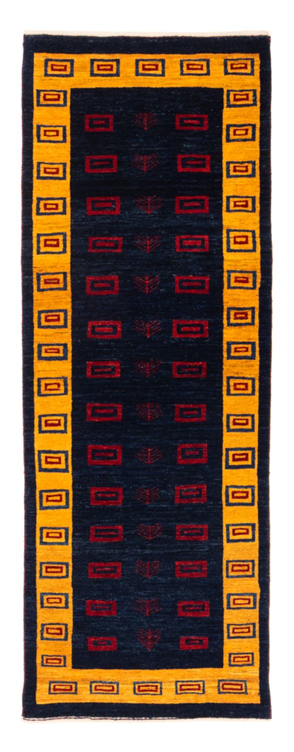 Løber Gabbeh-tæppe - Persisk - 200 x 82 cm - mørkeblå