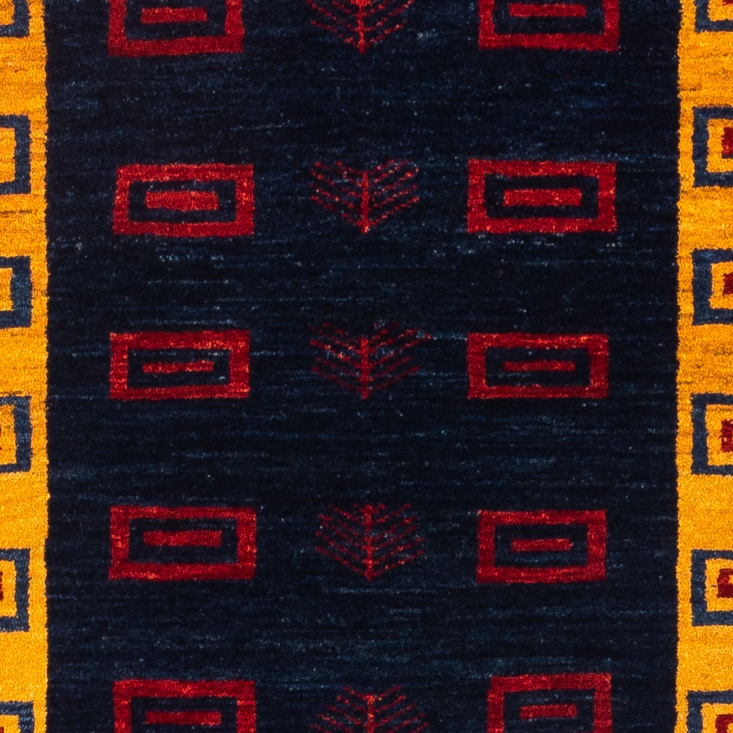 Løber Gabbeh-tæppe - Persisk - 200 x 82 cm - mørkeblå