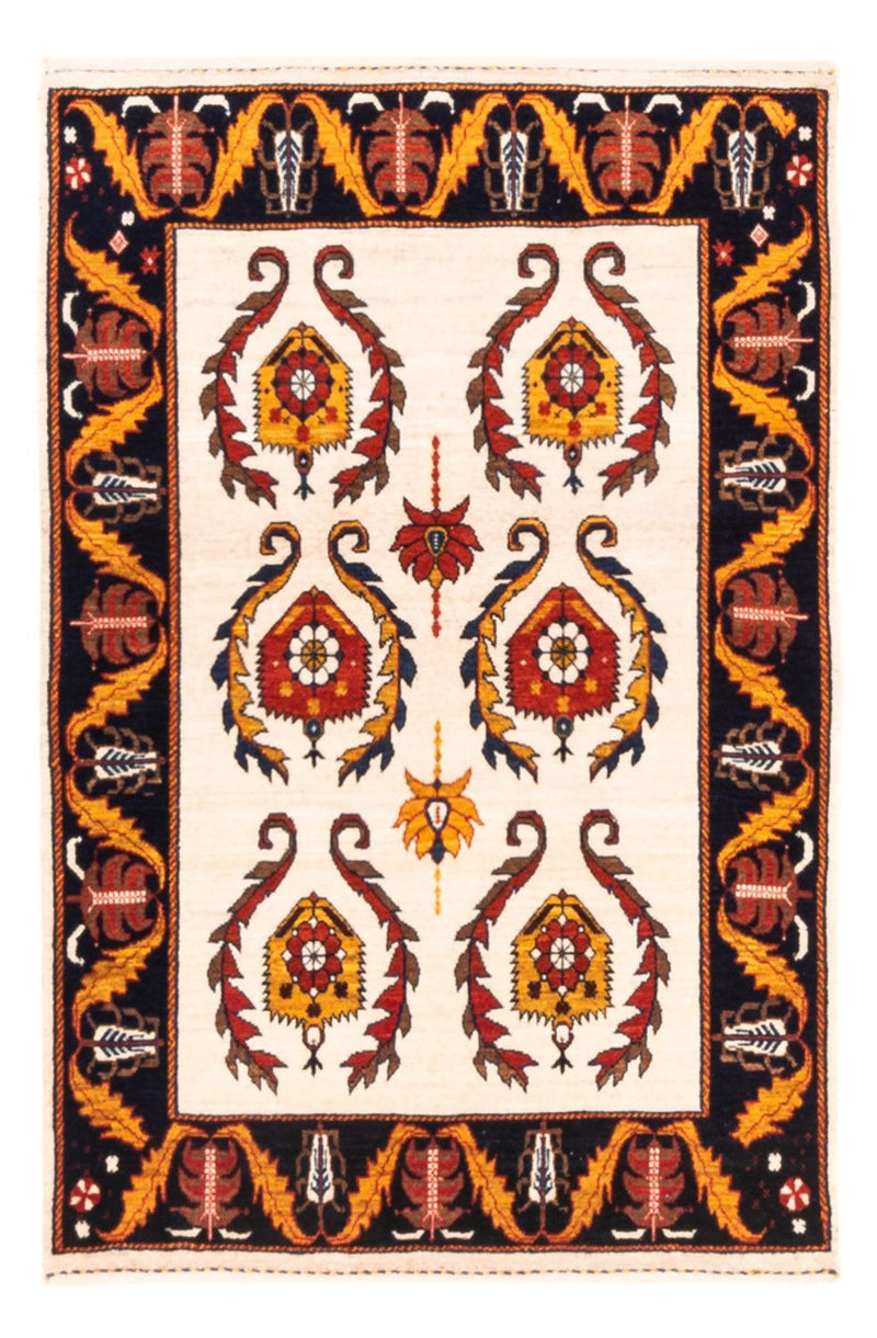 Gabbeh-tæppe - Persisk - 126 x 86 cm - creme