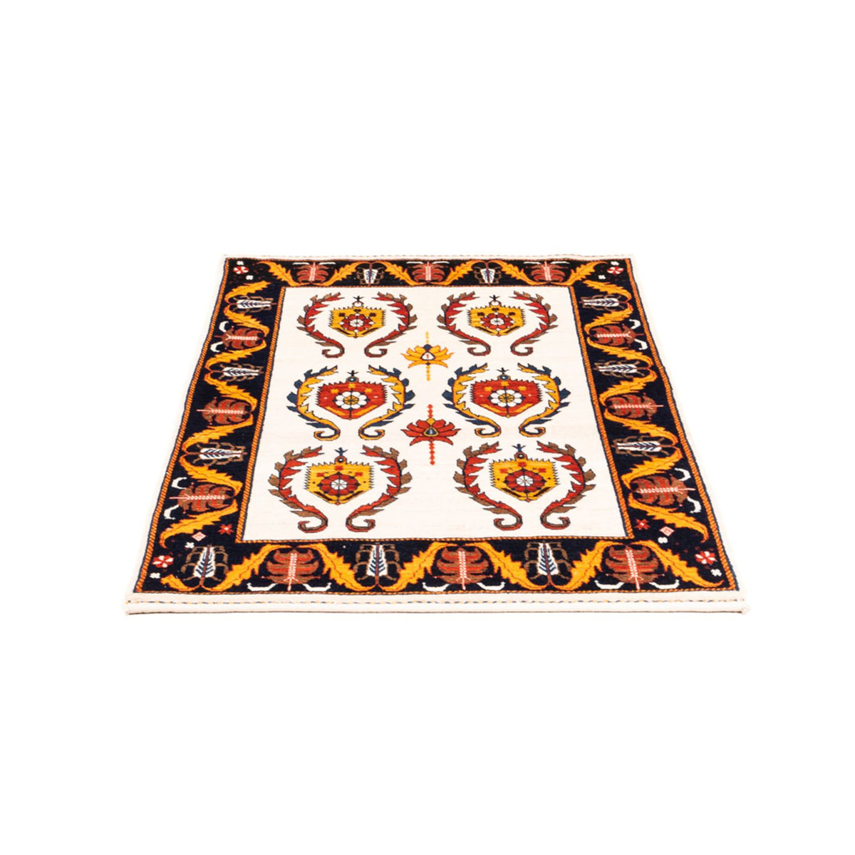 Gabbeh-tæppe - Persisk - 126 x 86 cm - creme