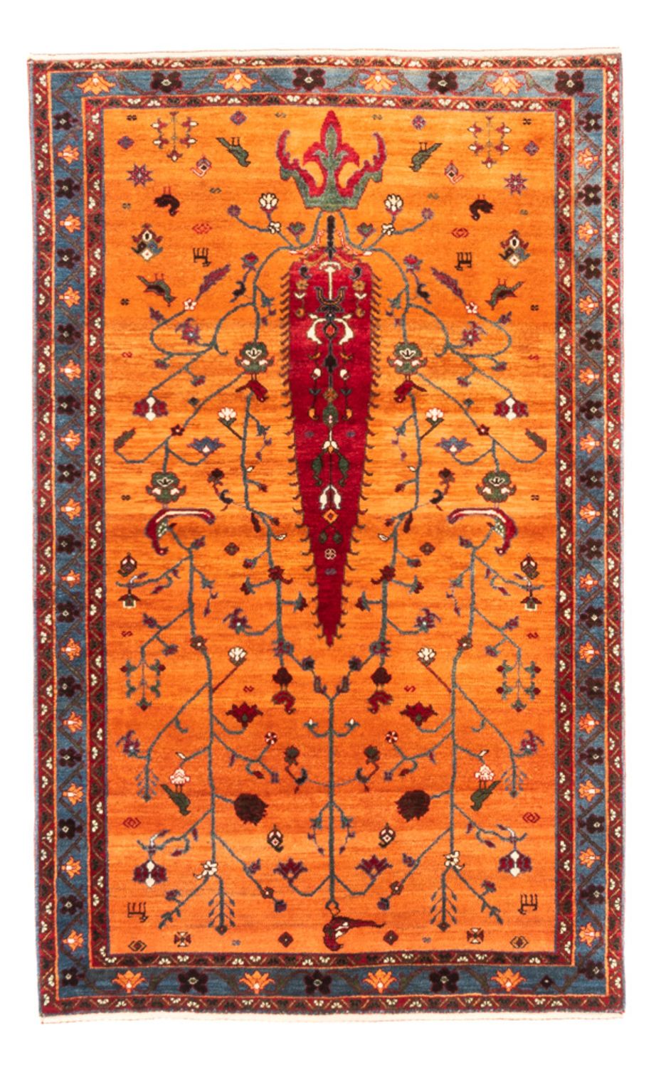 Gabbeh-tæppe - Persisk - 155 x 100 cm - guld