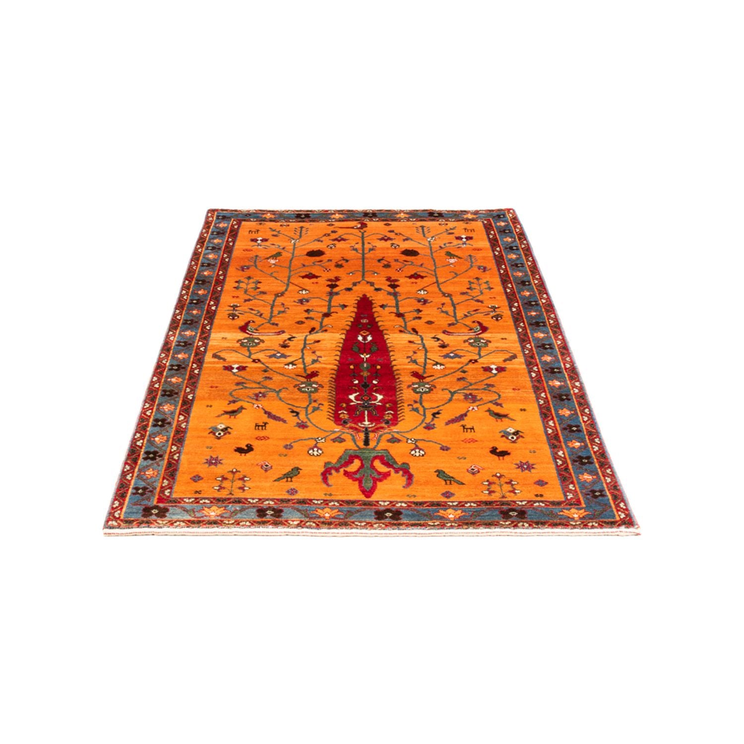 Gabbeh-tæppe - Persisk - 155 x 100 cm - guld
