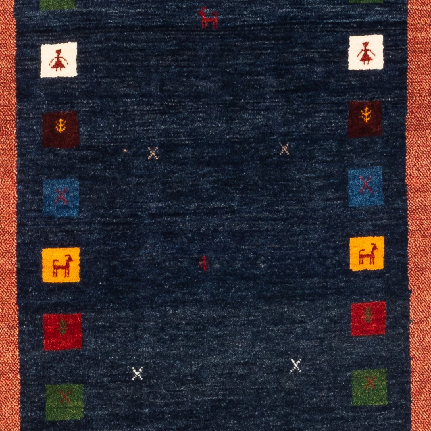 Løber Gabbeh-tæppe - Persisk - 236 x 85 cm - mørkeblå