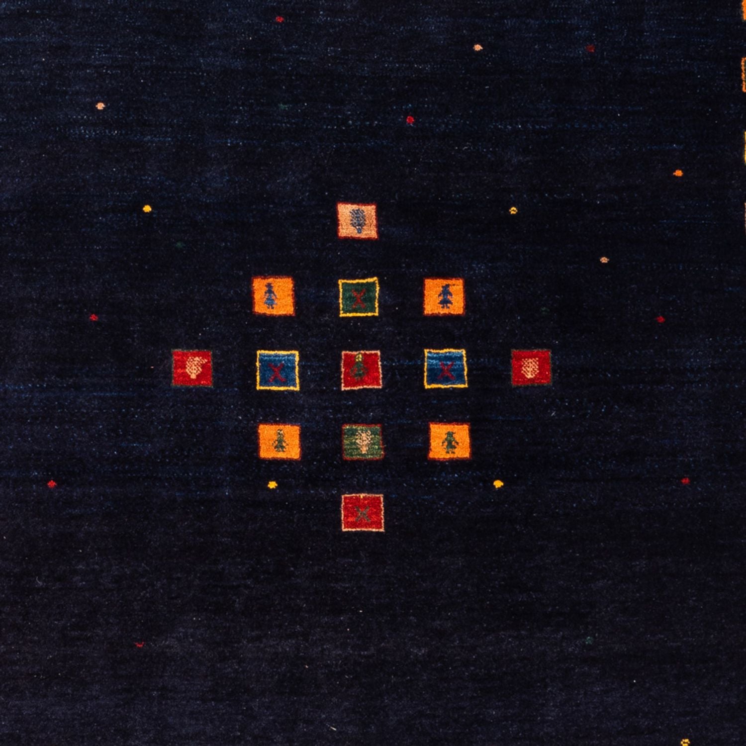 Gabbeh-tæppe - Persisk - 216 x 158 cm - mørkeblå