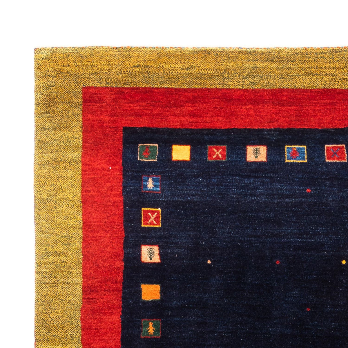 Gabbeh-tæppe - Persisk - 216 x 158 cm - mørkeblå