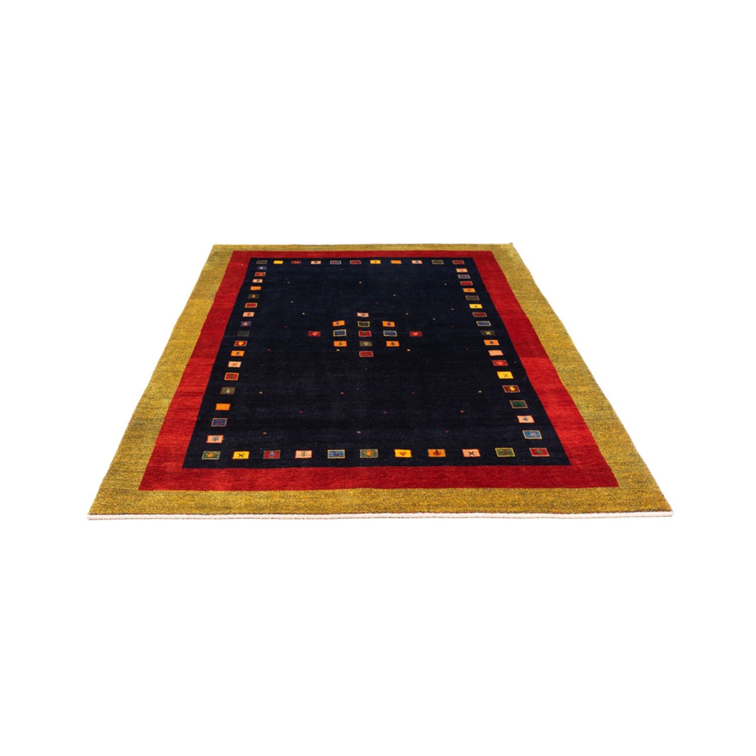 Gabbeh-tæppe - Persisk - 216 x 158 cm - mørkeblå