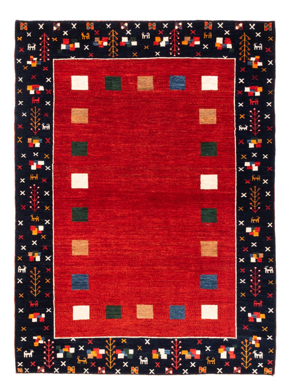Gabbeh-tæppe - Persisk - 172 x 126 cm - rød