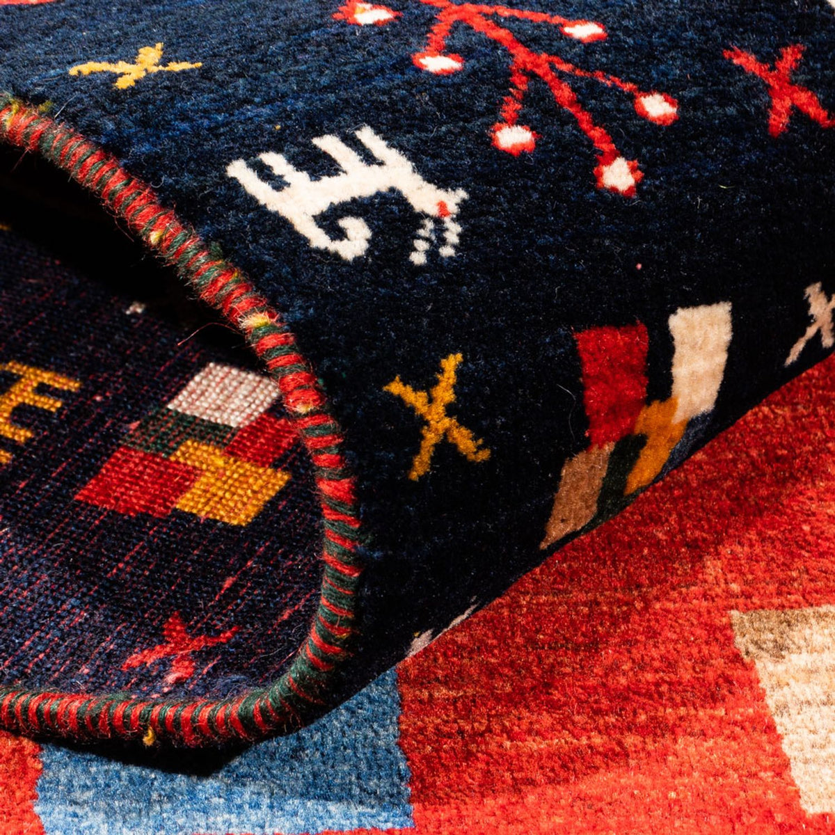 Gabbeh-tæppe - Persisk - 172 x 126 cm - rød