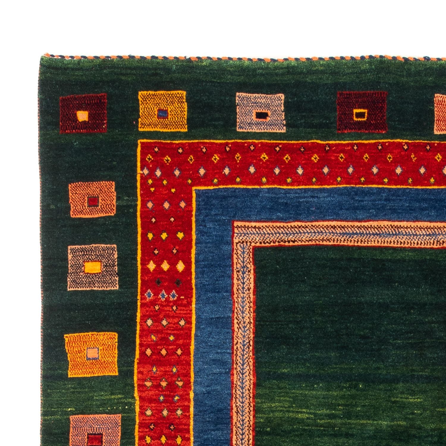 Gabbeh-tæppe - Persisk - 195 x 150 cm - grøn