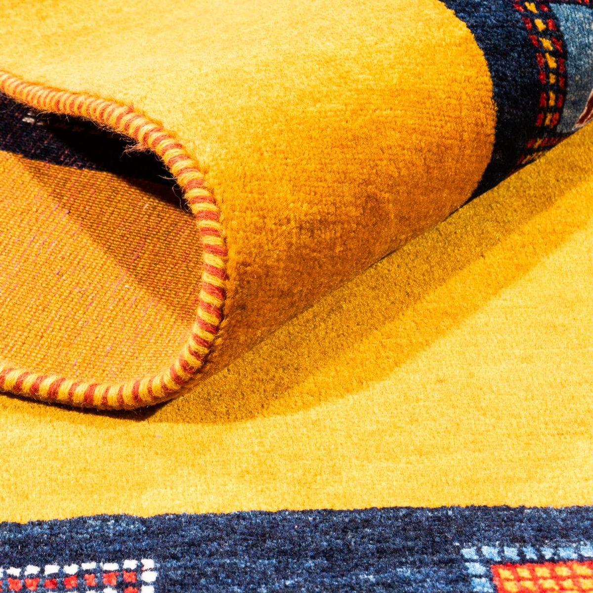 Gabbeh-tæppe - Persisk - 180 x 118 cm - guld