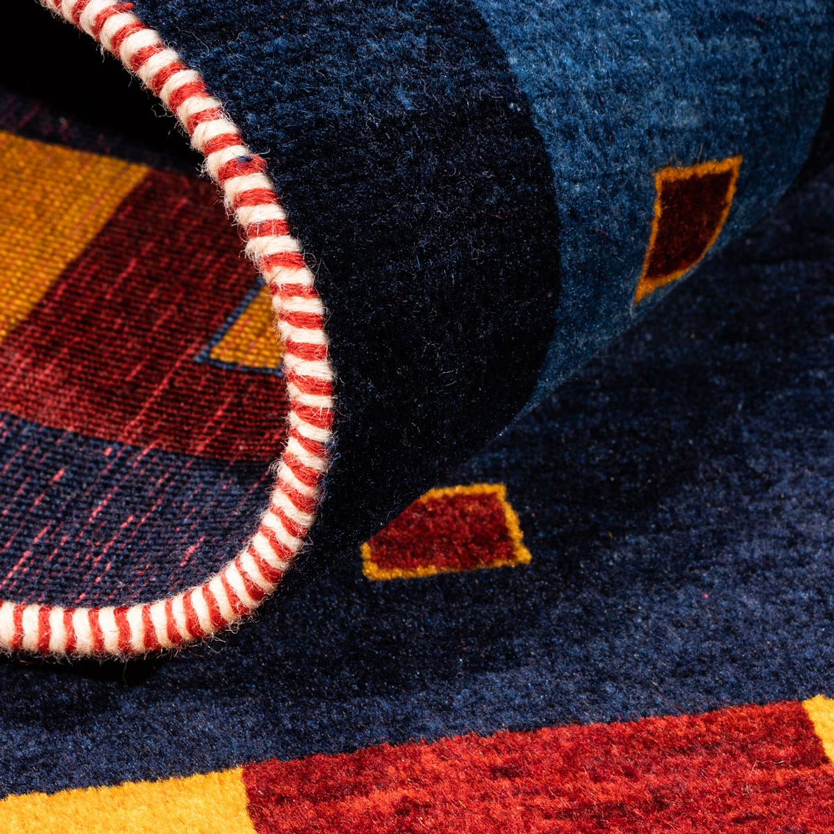 Gabbeh-tæppe - Persisk - 152 x 102 cm - mørkeblå