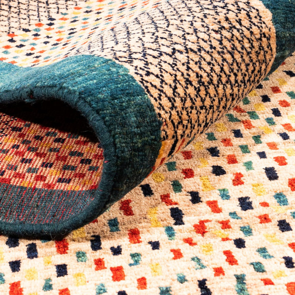 Gabbeh-tæppe - Persisk - 193 x 126 cm - beige