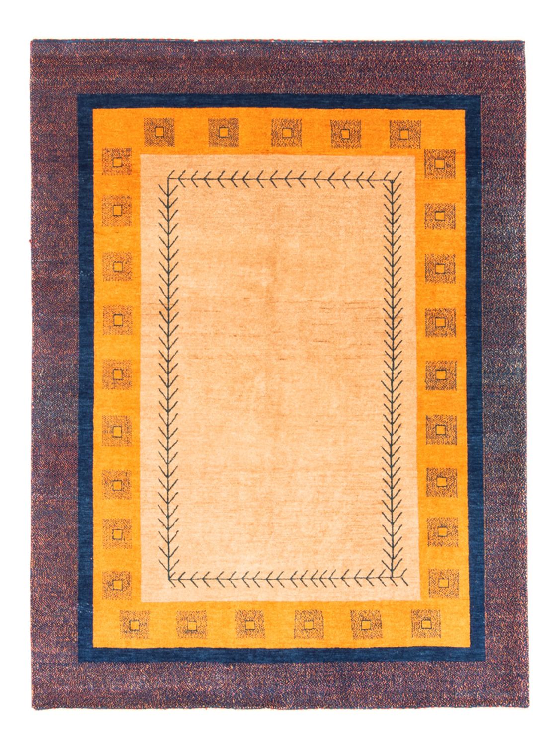 Gabbeh-tæppe - Persisk - 200 x 153 cm - creme