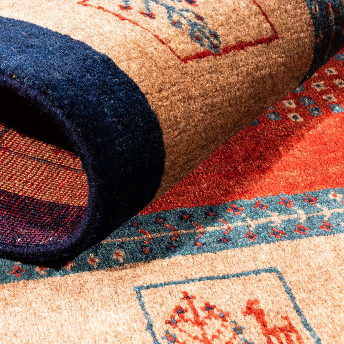 Gabbeh-tæppe - Persisk - 158 x 109 cm - rød