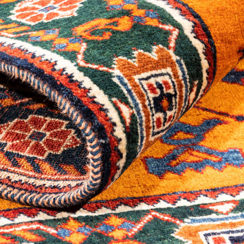 Gabbeh-tæppe - Persisk - 150 x 106 cm - guld