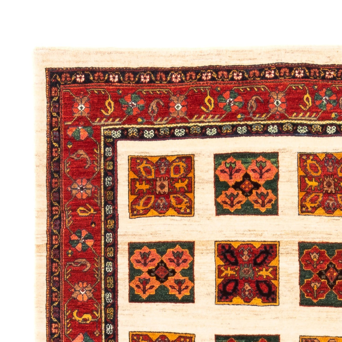 Gabbeh-tæppe - Persisk - 204 x 157 cm - creme