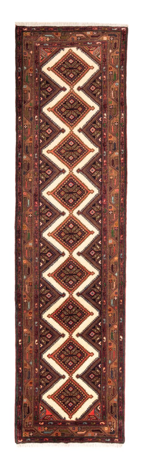 Løber Persisk tæppe - Nomadisk - 307 x 82 cm - creme