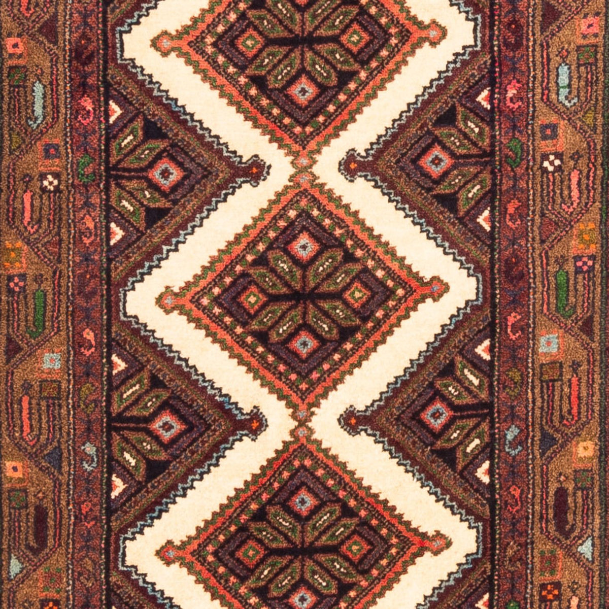 Løber Persisk tæppe - Nomadisk - 307 x 82 cm - creme