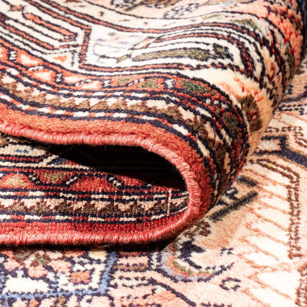 Løber Persisk tæppe - Nomadisk - 310 x 80 cm - lysrød