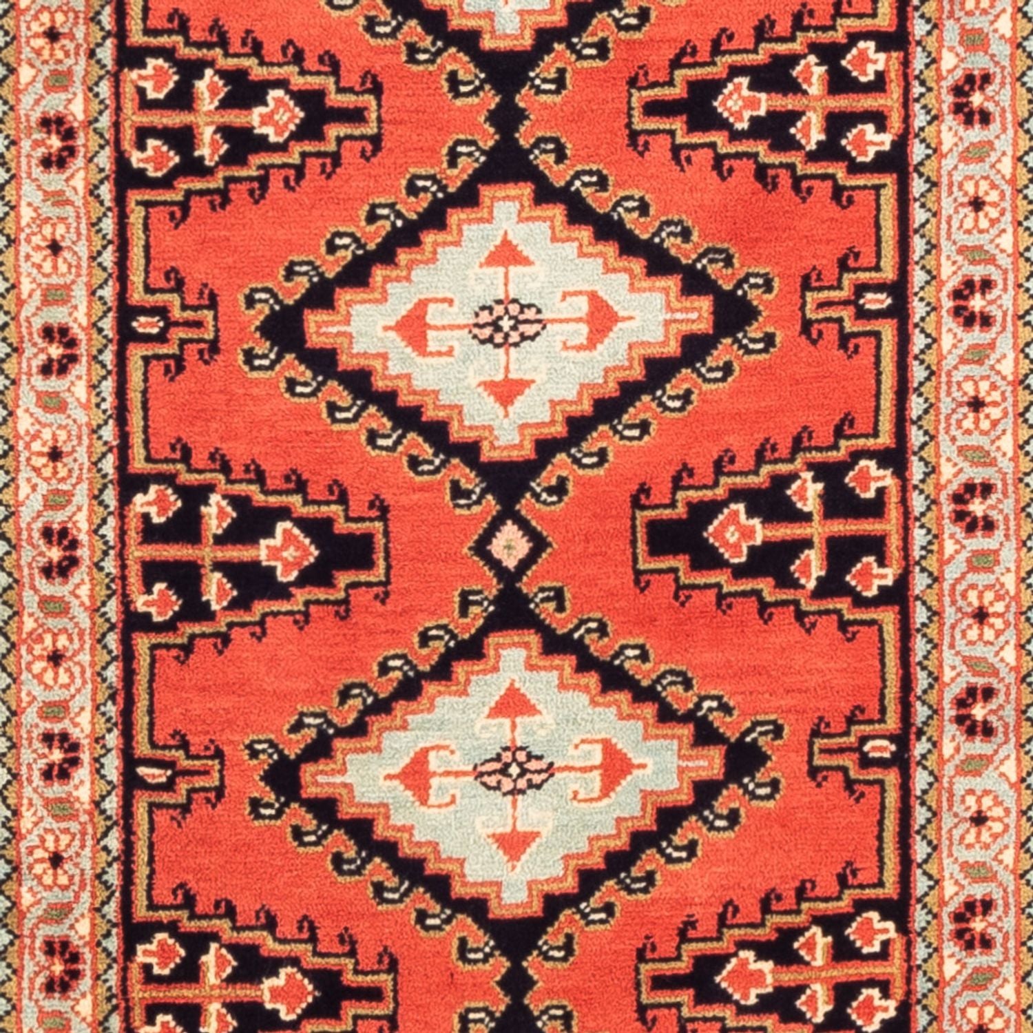 Løber Kelim-tæppe - orientalsk - 310 x 75 cm - rød