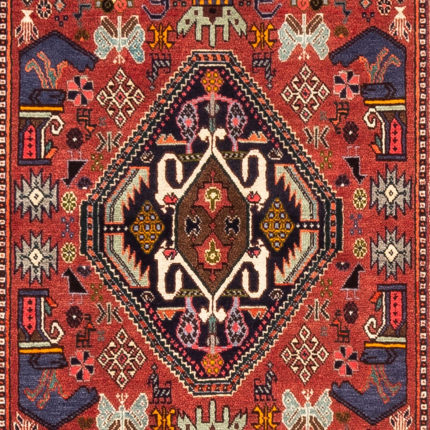Løber Persisk tæppe - Nomadisk - 258 x 80 cm - rød