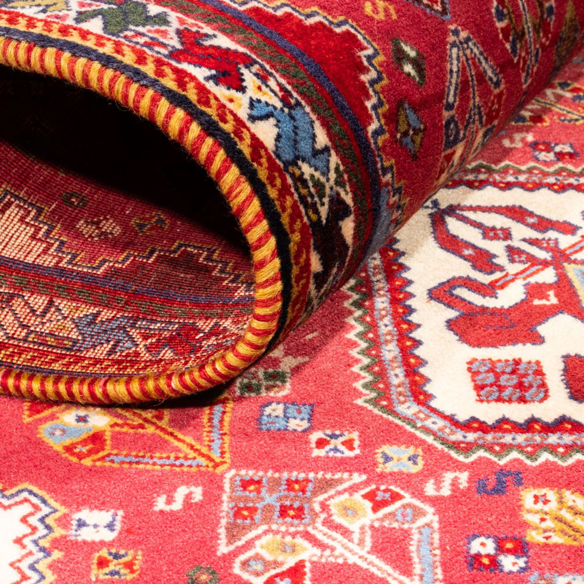 Løber Gabbeh-tæppe - Kashkuli Persisk - 238 x 72 cm - rød