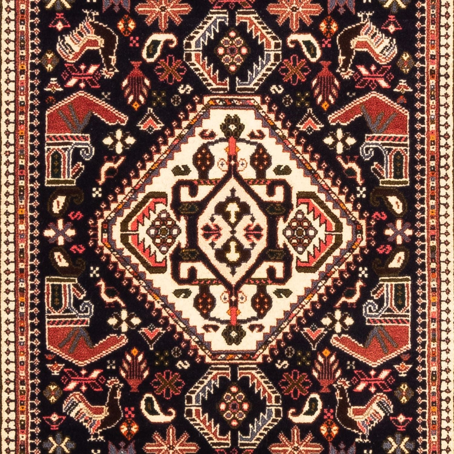 Løber Persisk tæppe - Nomadisk - 253 x 82 cm - mørkeblå
