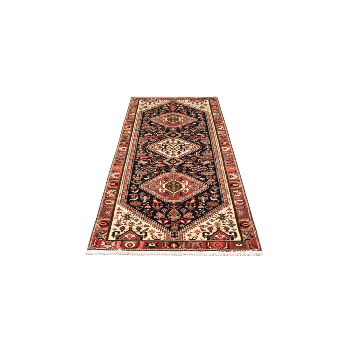 Løber Persisk tæppe - Nomadisk - 253 x 82 cm - mørkeblå