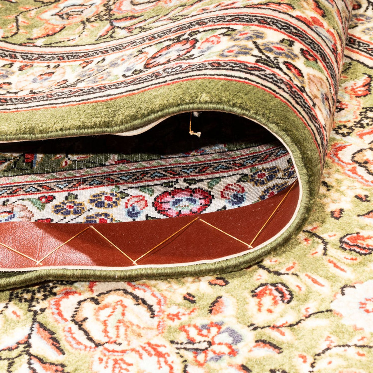 Løber Persisk tæppe - Ghom - 295 x 80 cm - grøn