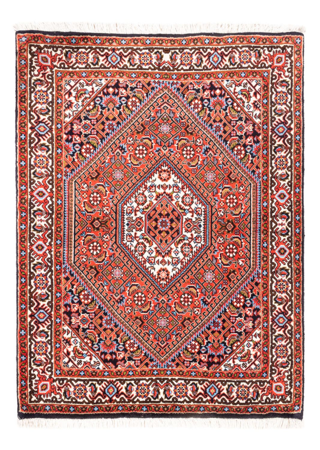 Persisk tæppe - Bijar - Royal - 90 x 77 cm - rød