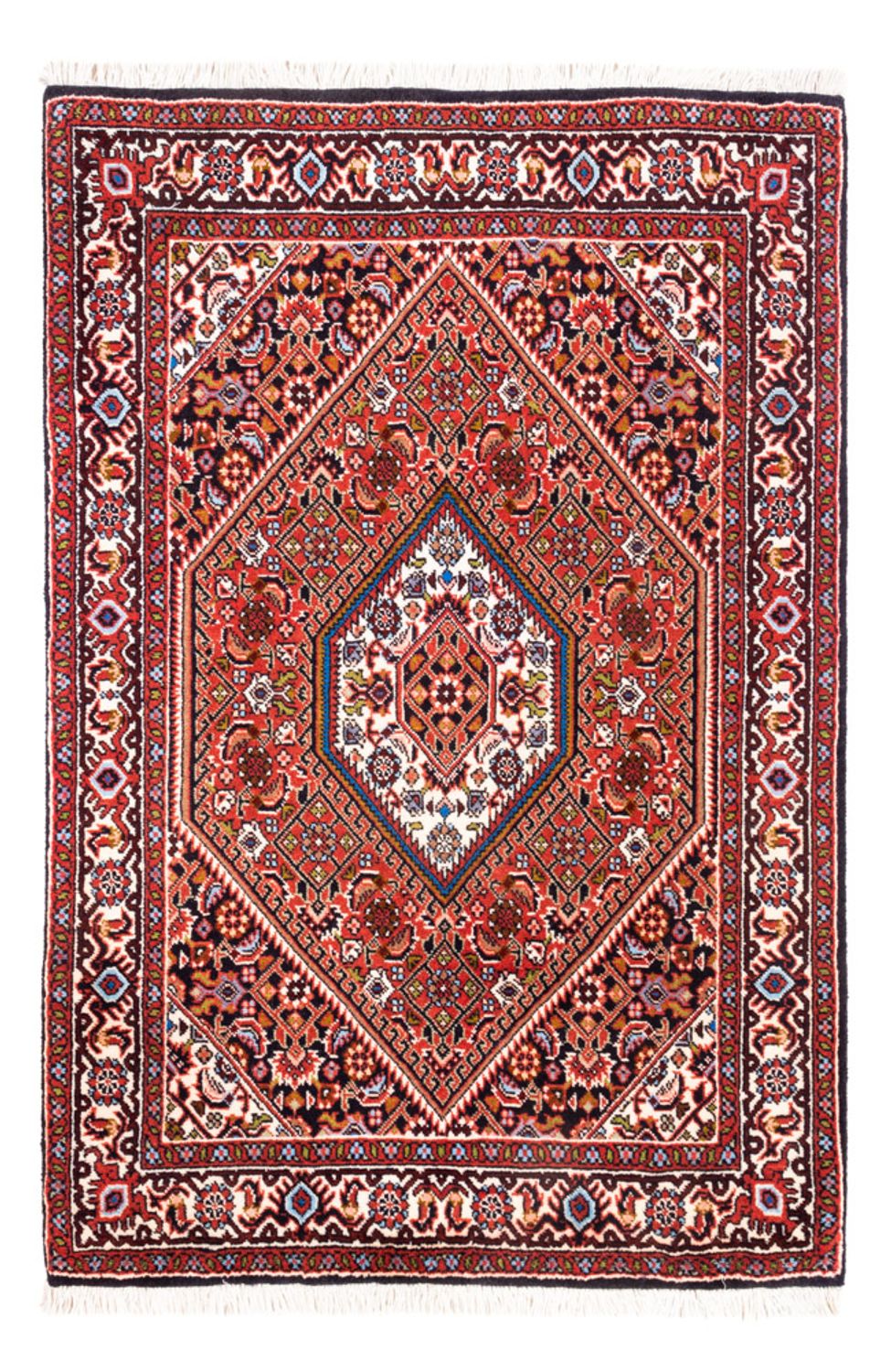 Persisk tæppe - Bijar - Royal - 104 x 72 cm - rød