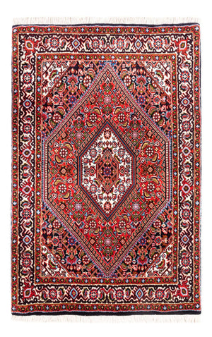 Persisk tæppe - Bijar - Royal - 104 x 72 cm - rød