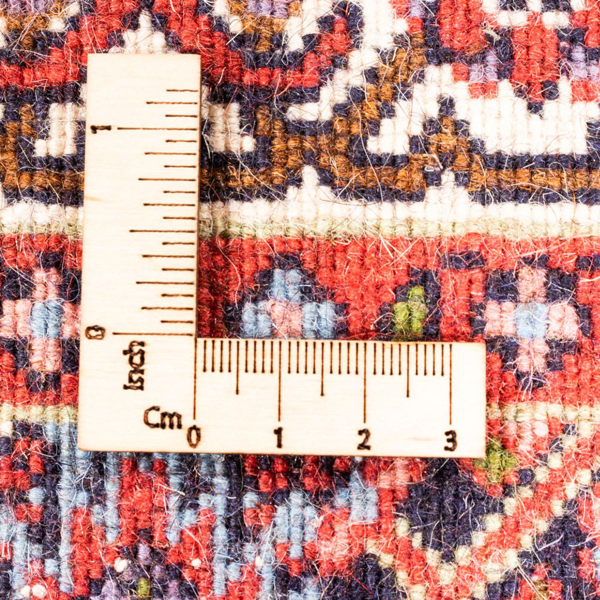 Persisk tæppe - Bijar - Royal - 104 x 70 cm - rød