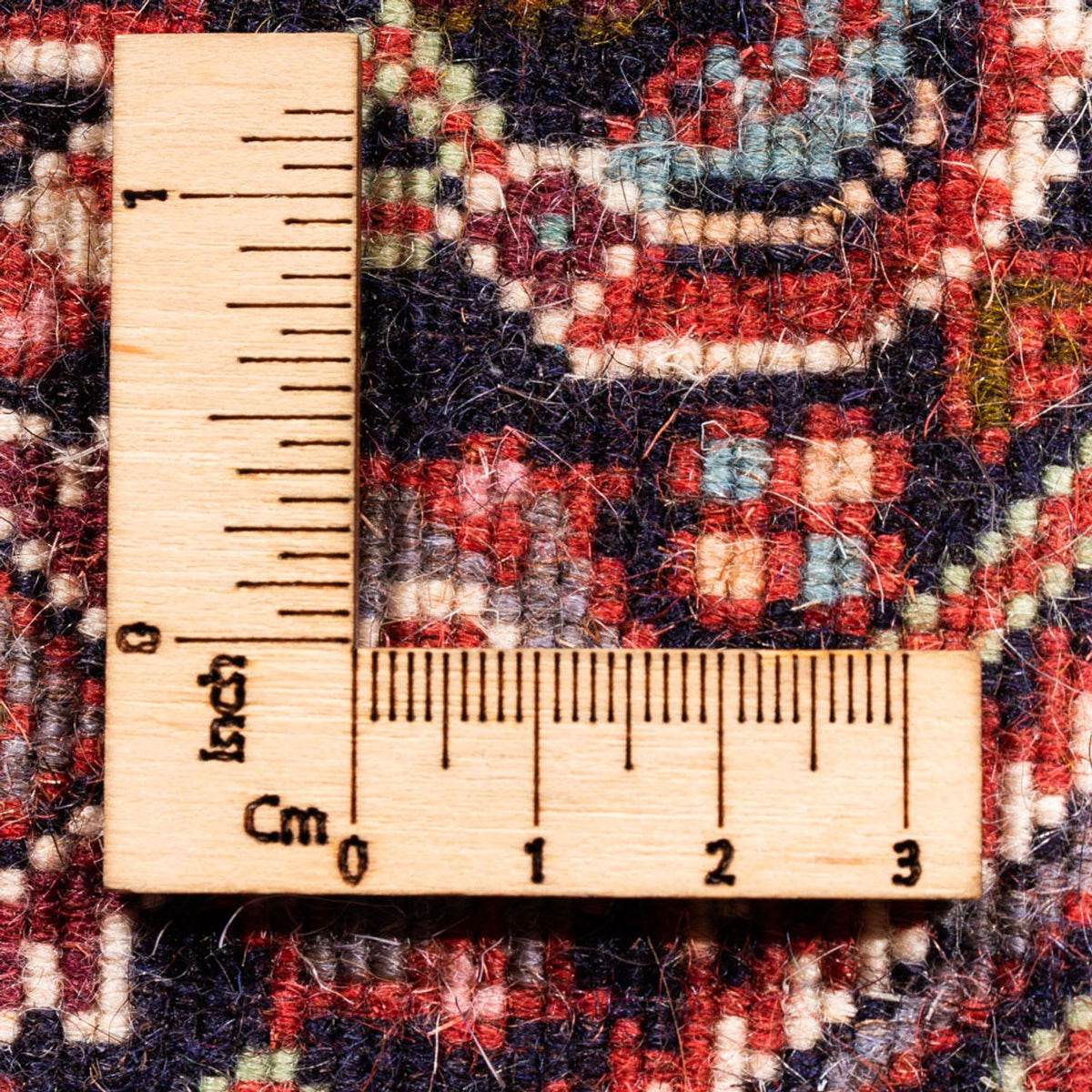 Persisk tæppe - Bijar - Royal - 102 x 70 cm - rød