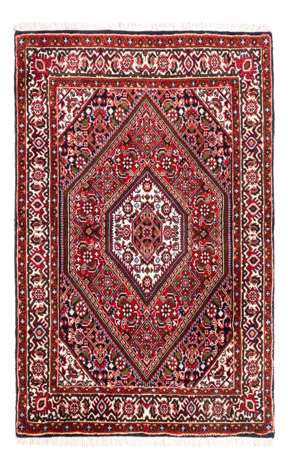 Persisk tæppe - Bijar - Royal - 104 x 72 cm - rød