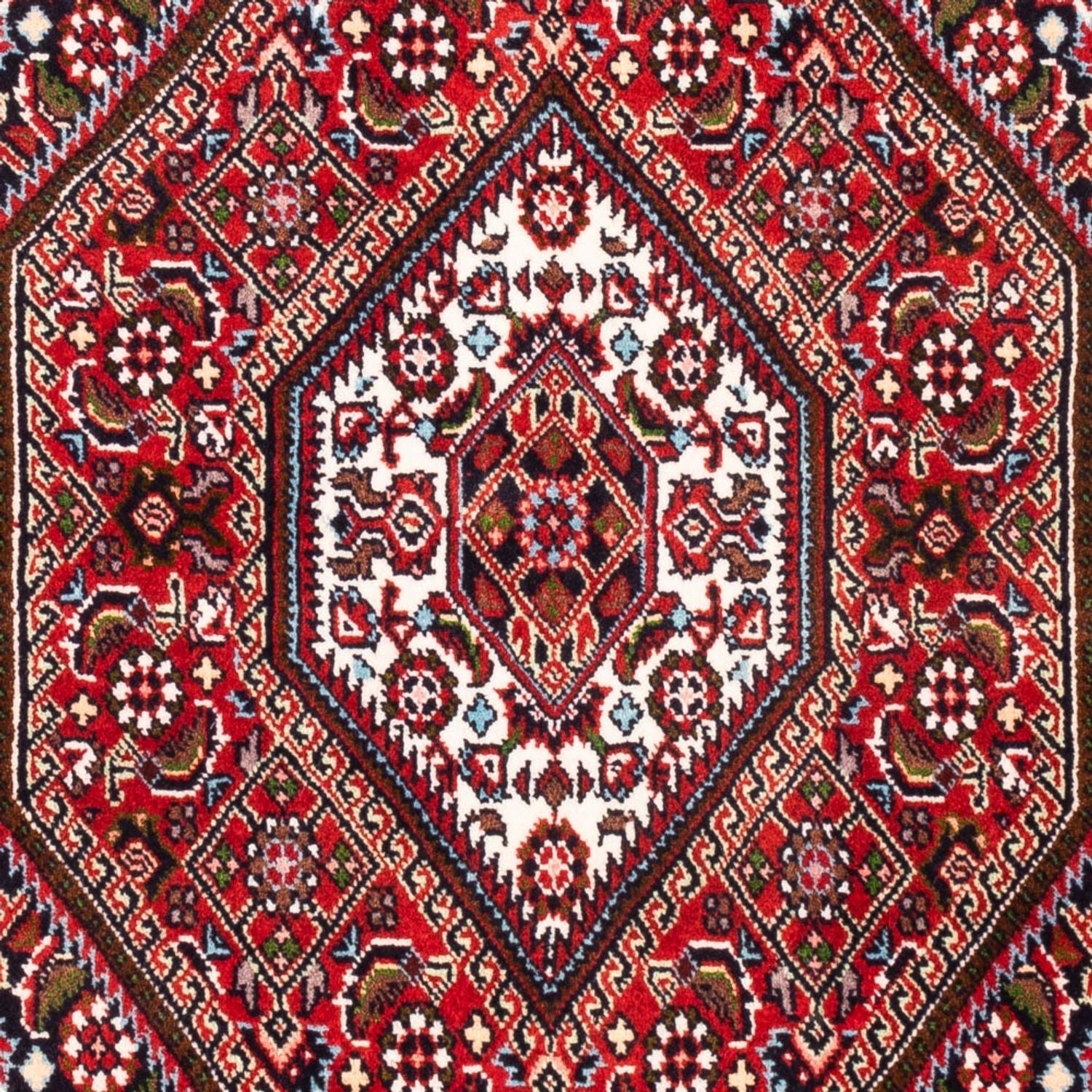 Persisk tæppe - Bijar - Royal - 104 x 72 cm - rød