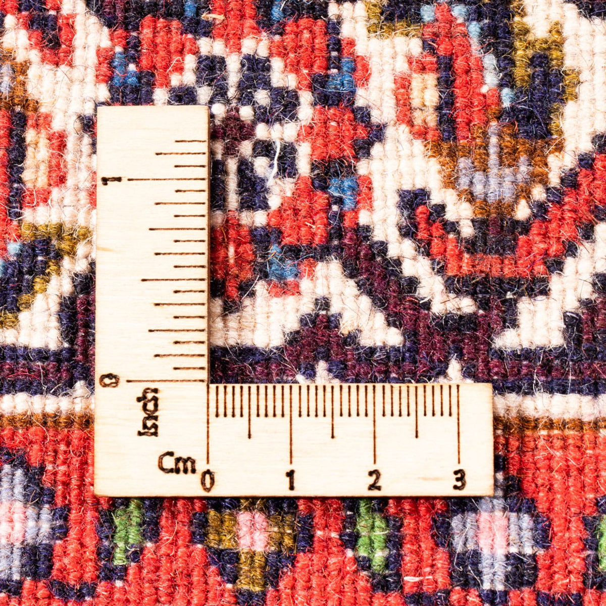 Persisk tæppe - Bijar - Royal - 104 x 70 cm - rød