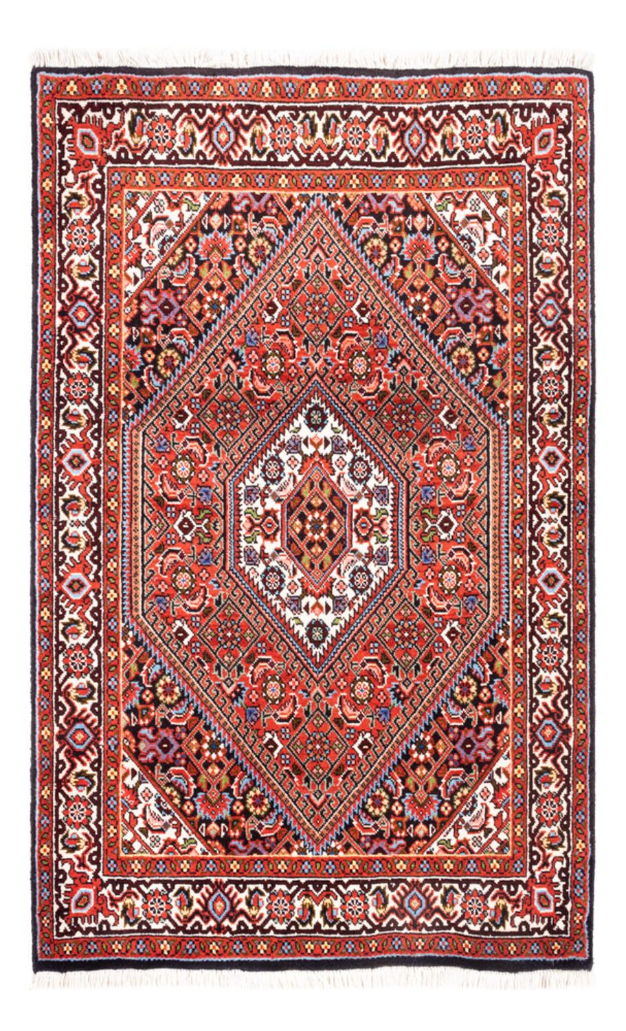 Persisk tæppe - Bijar - Royal - 104 x 69 cm - rød