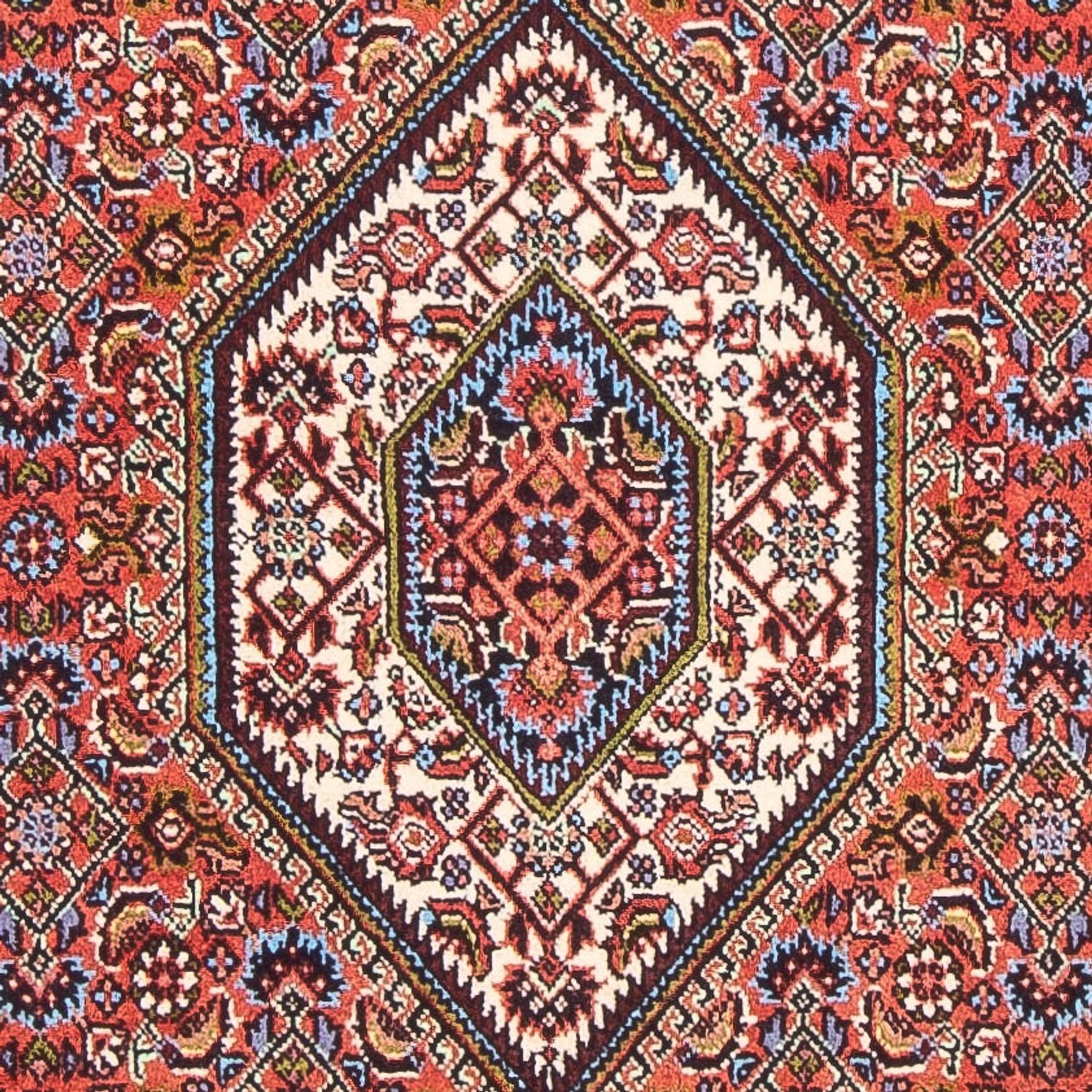 Persisk tæppe - Bijar - Royal - 138 x 84 cm - rød
