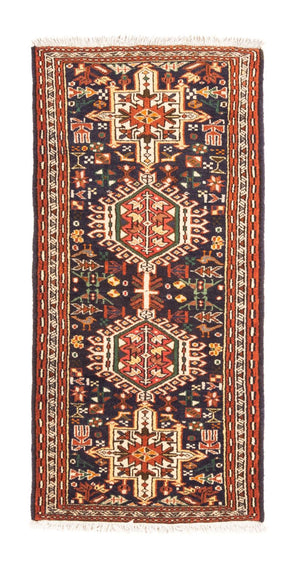 Persisk tæppe - Nomadisk - 146 x 70 cm - mørkeblå