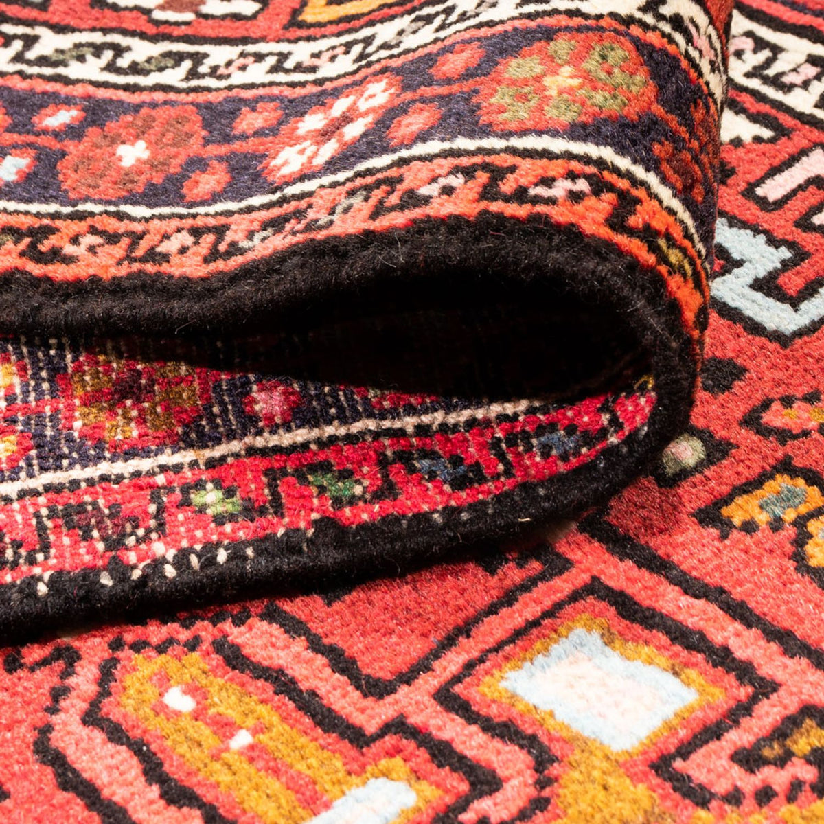 Løber Persisk tæppe - Nomadisk - 374 x 76 cm - rød