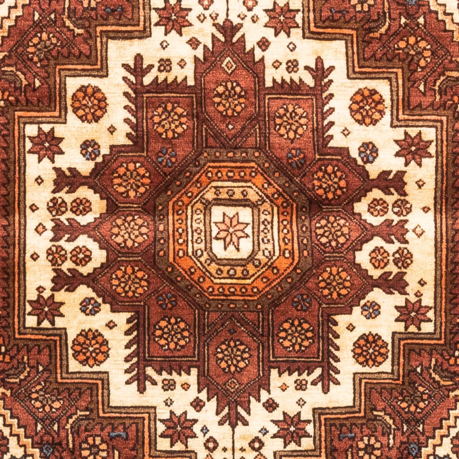 Persisk tæppe - Keshan - 148 x 100 cm - mørk beige