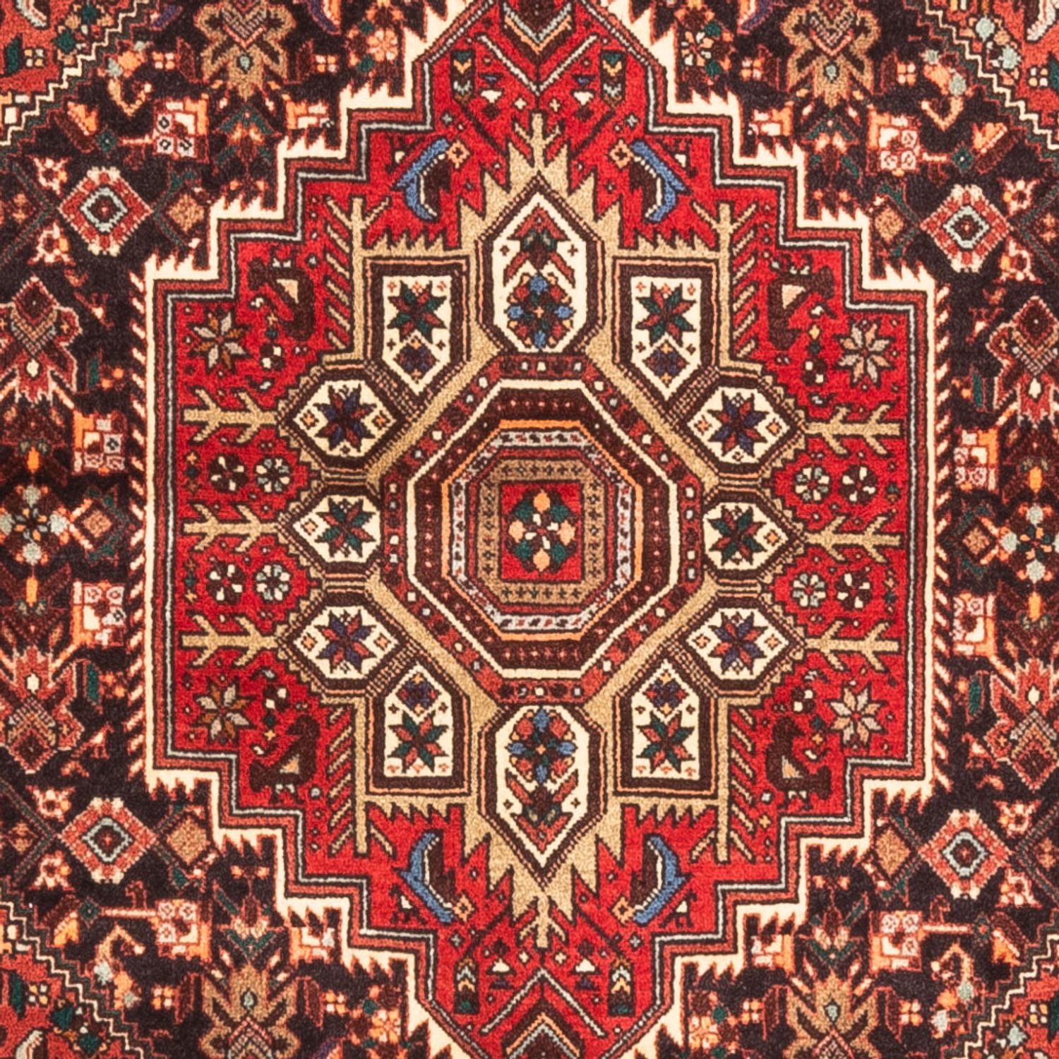 Persisk tæppe - Nomadisk - 140 x 102 cm - mørkeblå